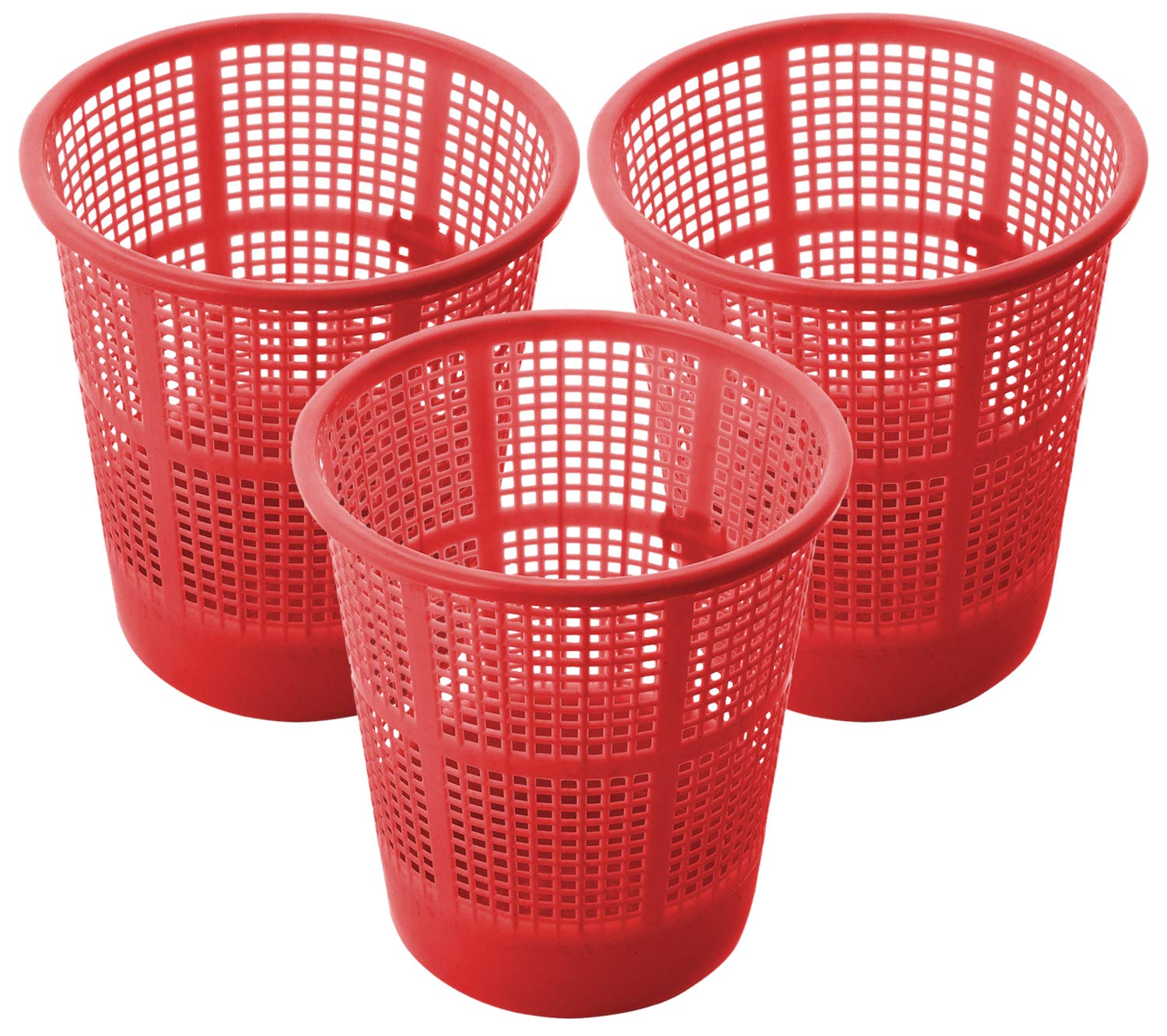 Kuber Industries Plastic 3 Pieces Mesh Dustbin Garbage Bin for Office ...