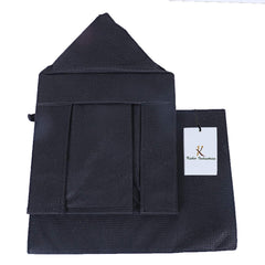 Kuber Industries 4 Piece Non Woven Shirt Stacker Wardrobe Organizer Set, Black-CTKTC31833 Black Clothes Covers