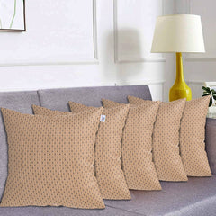 Kuber Industries Tree 5 Piece Velvet Cushion Cover Set - 16"x16", Multicolour,Standard,CLOUDBED114