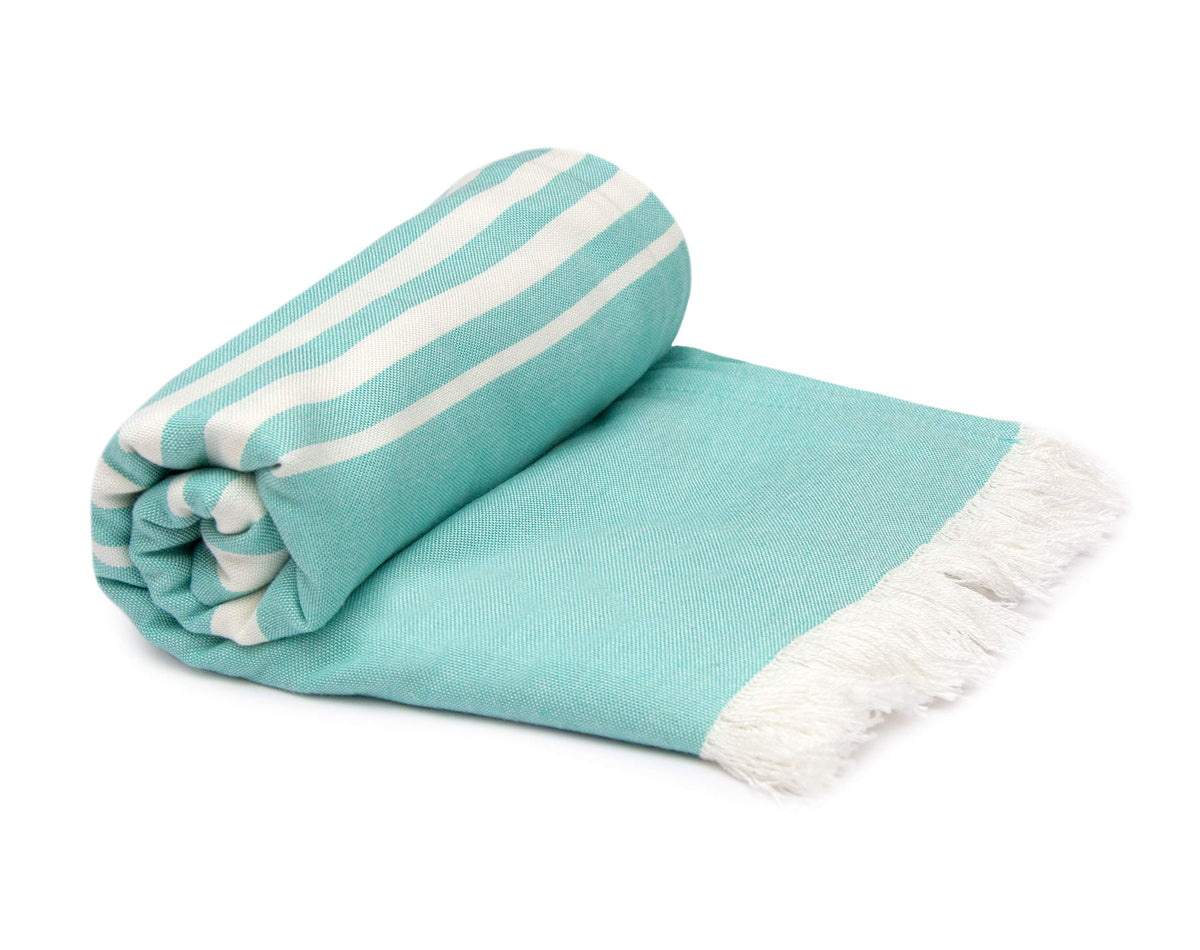 Mush 100% Bamboo Bath Towel | Ultra Soft, Absorbent, Light Weight, & Quick Dry Large Turkish Towel for Bath, Travel, Gym, Beach, Pool, and Yoga | 29 x 59 Inches (Set of 1, Turquoise Blue)