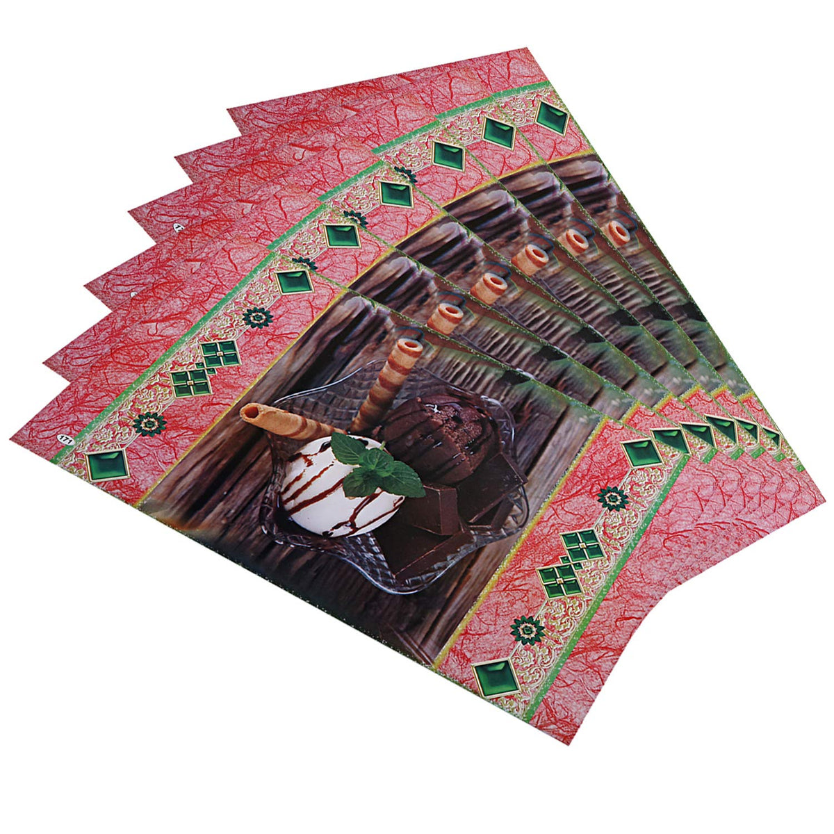 Kuber Industries PVC 6 Pieces Reversible Fridge Drawer Mats (Multi) -CTKTC7059 (Model Number: CTKTC07059)