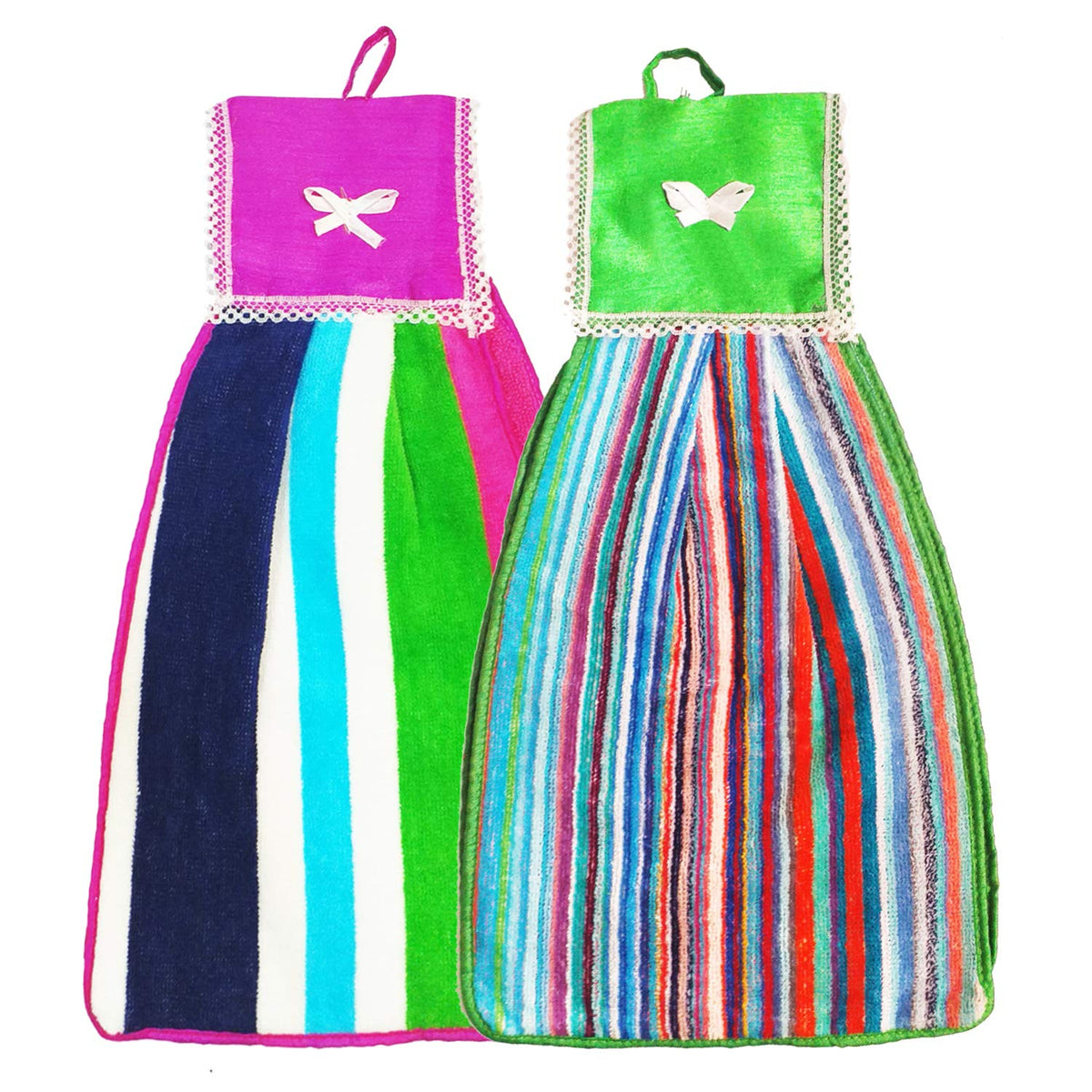 Kuber Industries Hanging Cotton 2 Pieces Cotton Washbasin Napkin/Hand Towel for Kitchen and Bathroom (Multi)