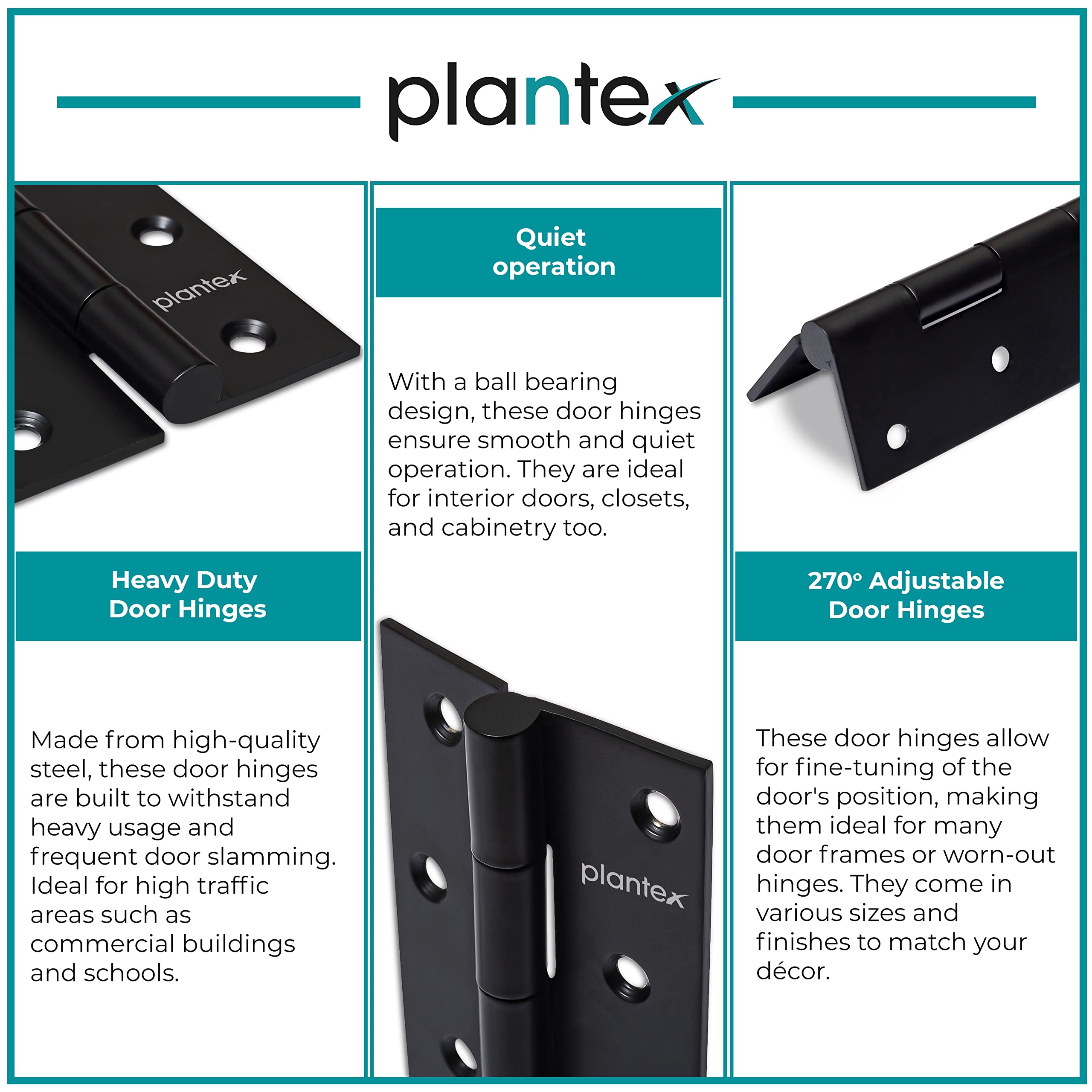 Plantex Heavy Duty Stainless Steel Door Butt Hinges 5 inch x 12 – GB Plantex