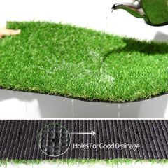 Kuber Industries 35 MM Artificial Grass Mat for Balcony Or Doormat, Artificial Grass (18" X 36") Green-KUBMART11785