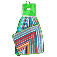 Kuber Industries Hanging Cotton 2 Pieces Cotton Washbasin Napkin/Hand Towel for Kitchen and Bathroom (Multi) Hand Towels