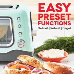 Dash Pop Up Bread Toaster (Aqua) with Wide Slot for any bread- Sourdough, Multigrain, Bagel | 7 Browning Levels with Defrost & Reheat, Removable Crumb Tray | inc. 1 year WARRANTY | 1100 W