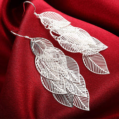 Yellow Chimes Leafs Cluster High Fashion Alloy Dangle Earring for Women & Girls