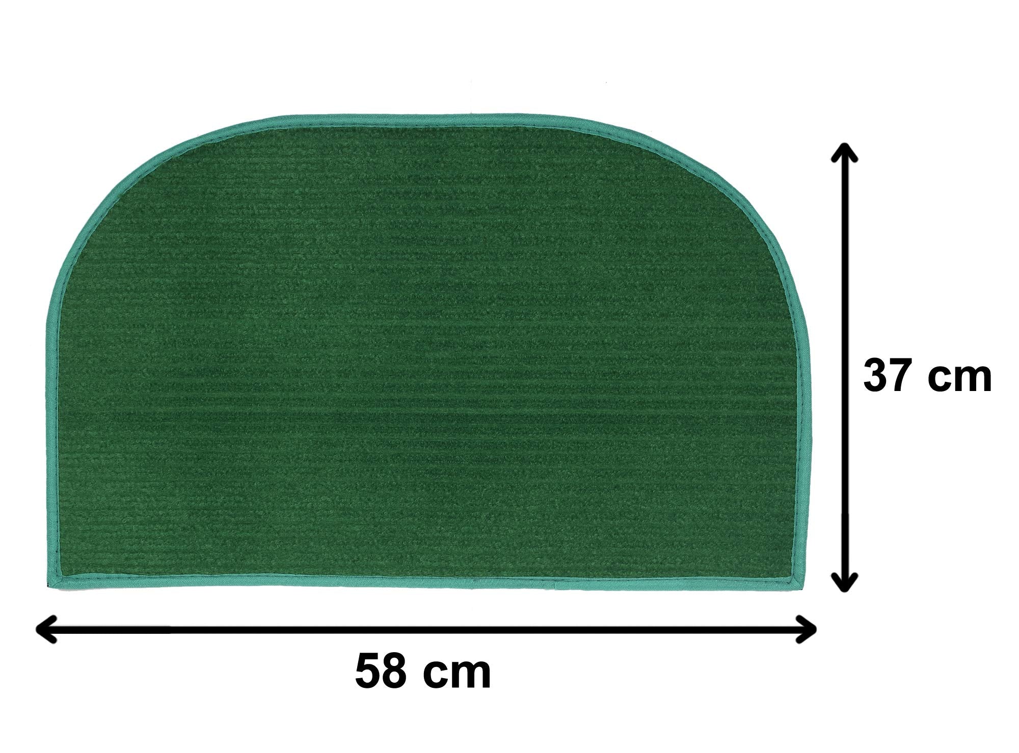 Heart Home D-Shape Durable Microfiber Door Mat, Heavy Duty Doormat,(14'' x 23'', Green)-HEART12159, Standard