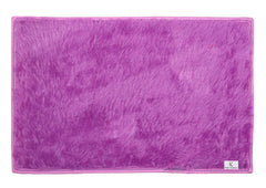 Kuber Industries Door Mat (Purple, Microfiber, 56x37 cm) (KUBQMART011486)
