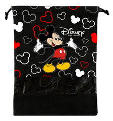 Kuber Industries Disney Mickey Print 12 Piece Non Woven Travel Shoe Cover, String Bag Organizer (Black) -HS_35_KUBMARTS17975