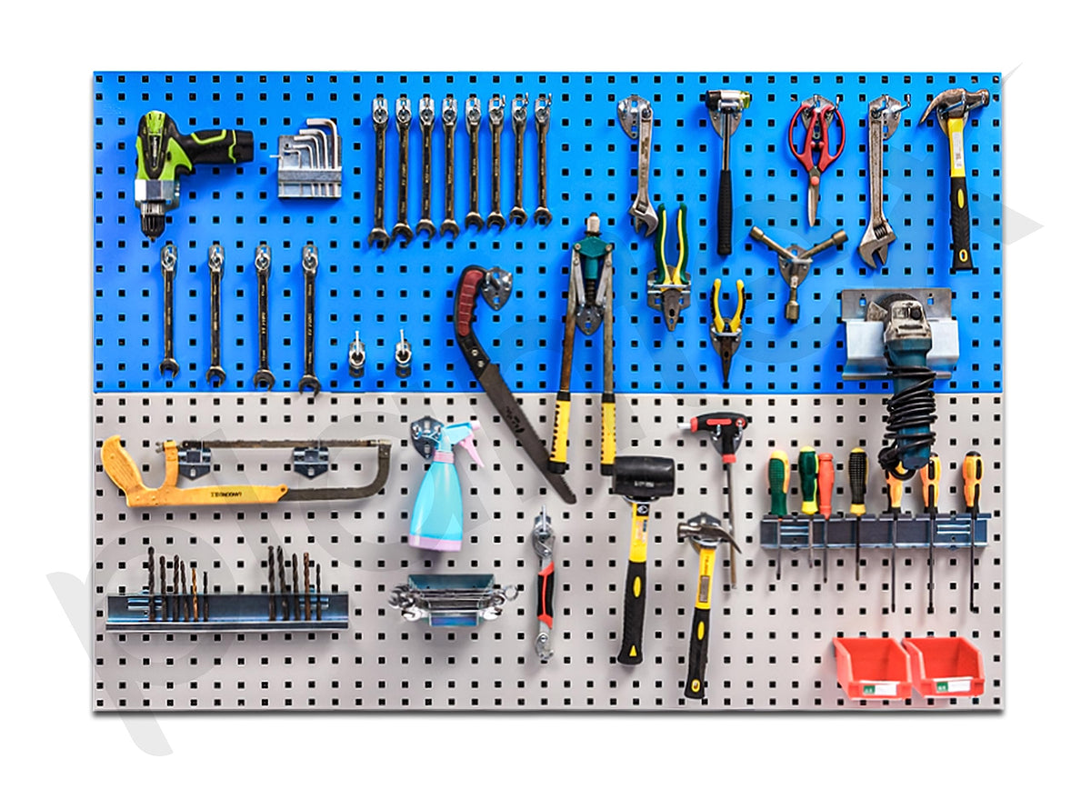 Plantex Metal Pegboard for Garages/Tool Organizer for Workshop/Tool Storage Board/Hanging Tool Pegboard (150 x 50 cm)