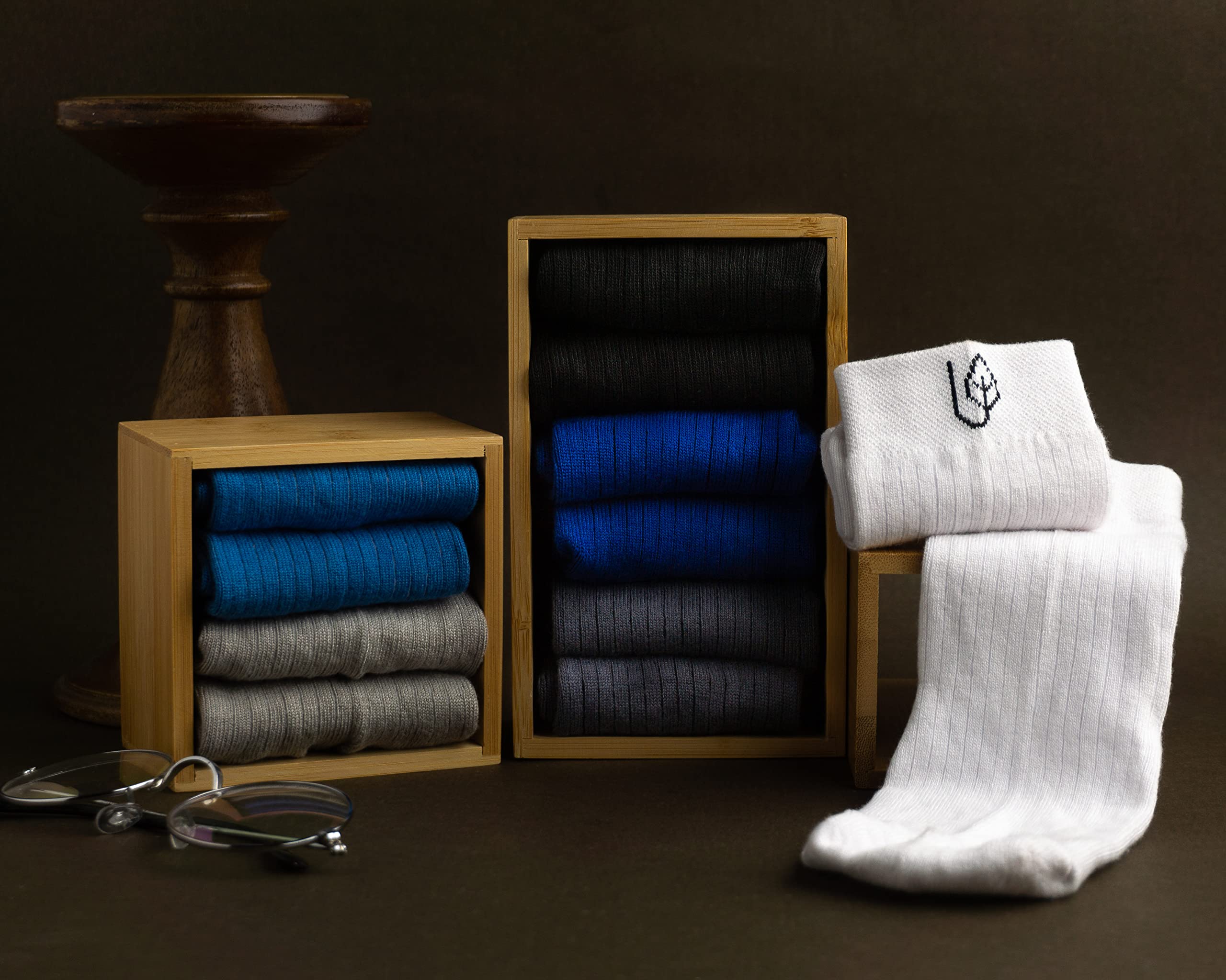 Mush Ultra-Soft, Odorless, Breathable Bamboo Calf Length Formal Socks (Sky Blue, 3)