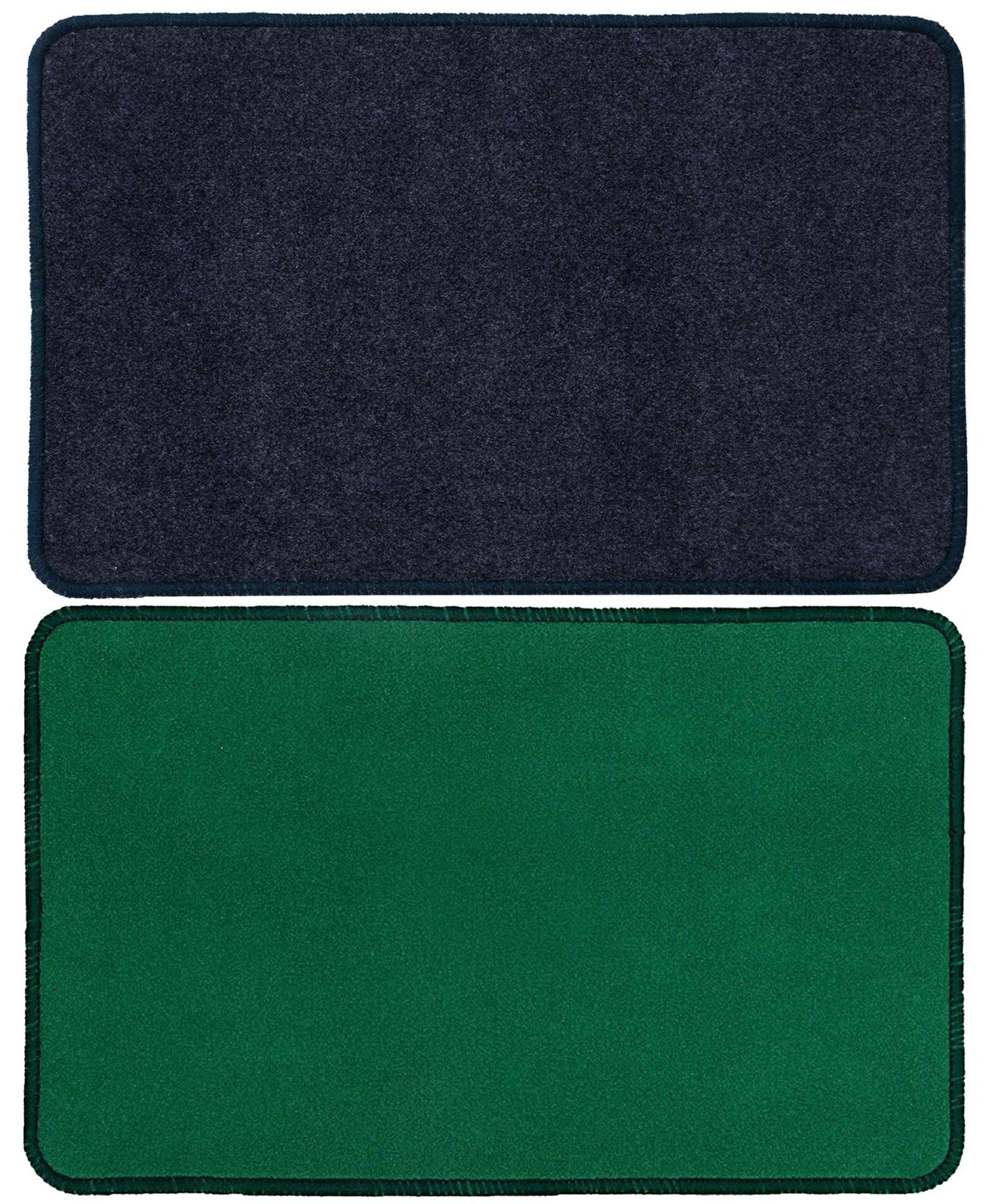 Kuber Industries Microfiber Anti Slip 2 Pieces Door Mat 22"x14", Grey & Green - CTKTC039895