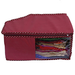 Kuber Industries Non Woven Blouse Cover Bag|Cloth Organizer|Clothes bags for Storage Clothes|Pack of 3 (Maroon)