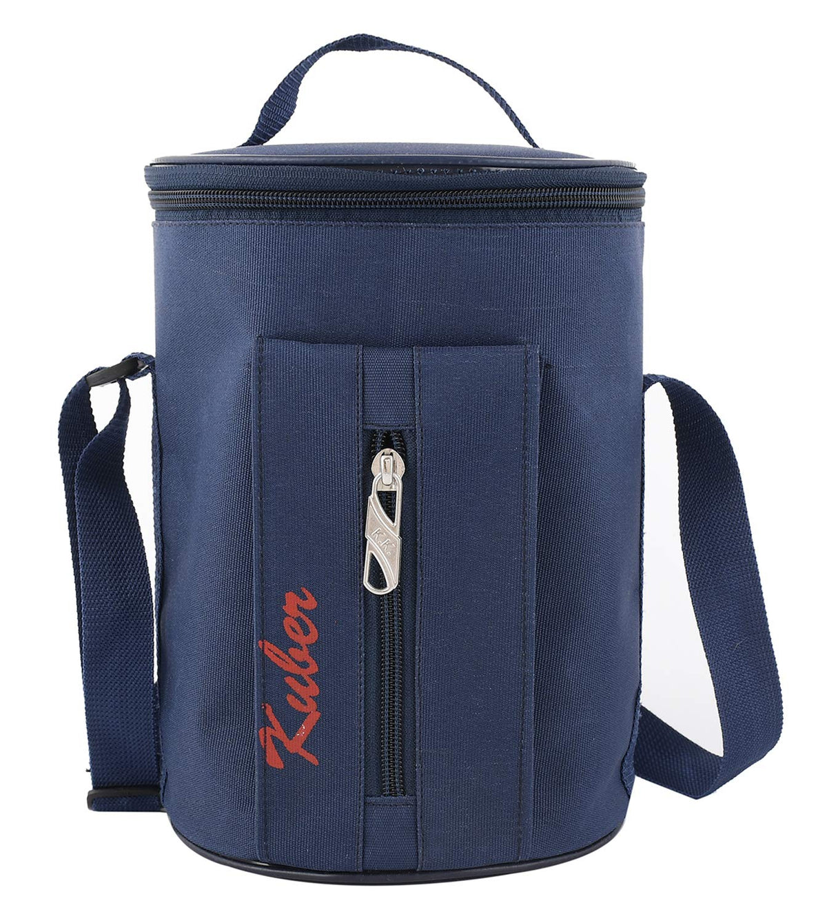Kuber Industries Canvas Waterproof Lunch Carry Bag, Suitable for 3 Compartment (Blue) -CTKTC039121