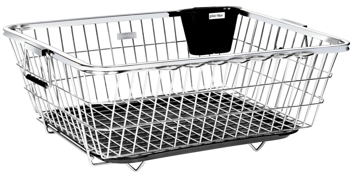 Plantex Dish Drainer Basket for Kitchen/Stainless-Steel Dish Drying Rack with Drainer/Plate Stand/Bartan Basket (Chrome)