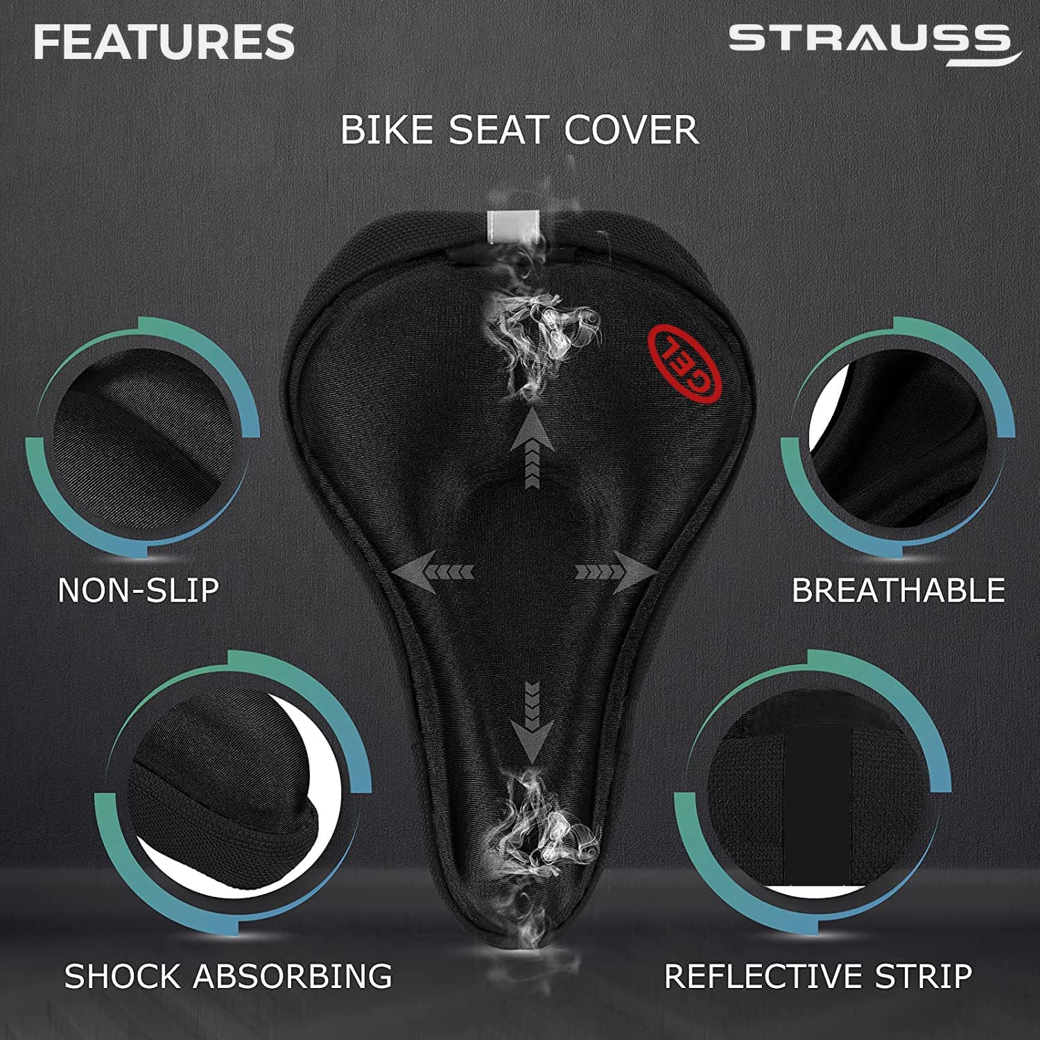Silicone Gel Cycle Seat Cover |Cycle Saddle Cover|Cycle Seat Cushion (Pack of 2)