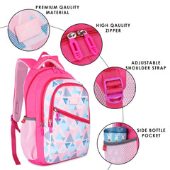 The Clownfish Brainbox Series Printed Polyester 30 L School Backpack with Pencil/Staionery Pouch School Bag Front Cross Zip Pocket Daypack Picnic Bag For School Going Boys & Girls Age 8-10 years (Jet Black)
