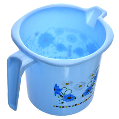 Kuber Industries 2 Pieces Unbreakable Virgin Plastic Bathroom Bucket with Mug Set- Blue, (1 Pc 18 LTR Bucket & 1 Pc 1 LTR Mug)-KUBMART1261 Pack of 2 Blue