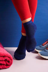 Mush Bamboo Ultra Soft, Anti Odor, Breathable, Anti Blister Ankle Socks for Men & Women for Running, Sports & Gym (Pack of 3) (Sea Green,Aqua Blue,Navy Blue)