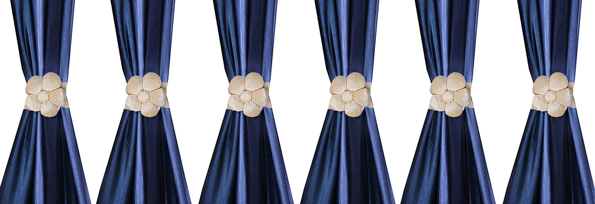 Kuber Industries Velvet 6 Pieces Curtain Tie Back Tassel Set -CTKTC28615