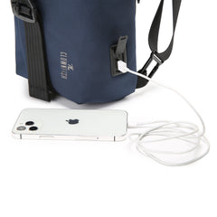 The Clownfish Polyester Anti Theft Water Resistant Crossbody Sling Bag with USB Charging (Blue)