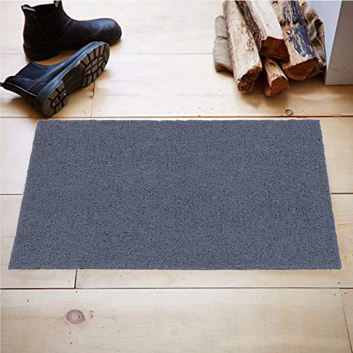 Kuber Industries Door Mat (Grey, PVC, Standard)