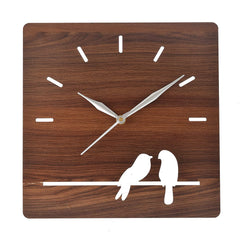 Kuber Industries Designer Wooden Decorative Round Shaped Wall Clock for Home Décor Size 25 x 25 (Brown)
