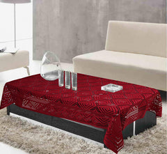 Kuber Industries Cotton Rectangular 4 Seater Center Table Cover (Maroon) -CTKTC05807