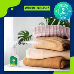 Absorbia Odour Neutralizer & Air Freshener Fabric + spaces Refresher, Eliminate Odours & Disinfect and Deodorize Fabric, bathrooms, cars and living spaces (500 ML)