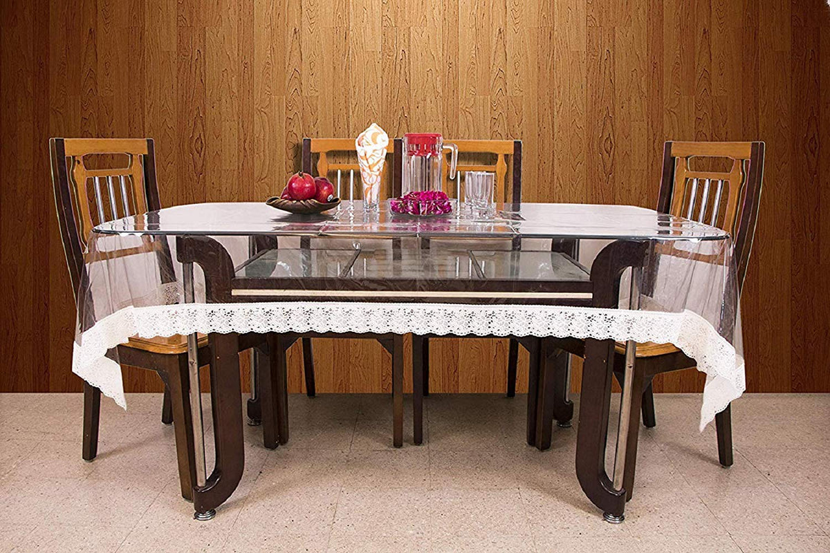 Kuber Industries WaterProof PVC Dining Table Cover 6 Seater (Transparent)