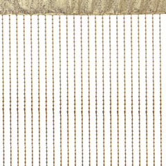 Kuber Industries Plastic Solid Bead Fancy Sparkling Door Window Shear Rod Thread Sheer Hanging String Curtain (CTKTC045871, Gold, 7 x 4 ft),Rod Pocket Curtains
