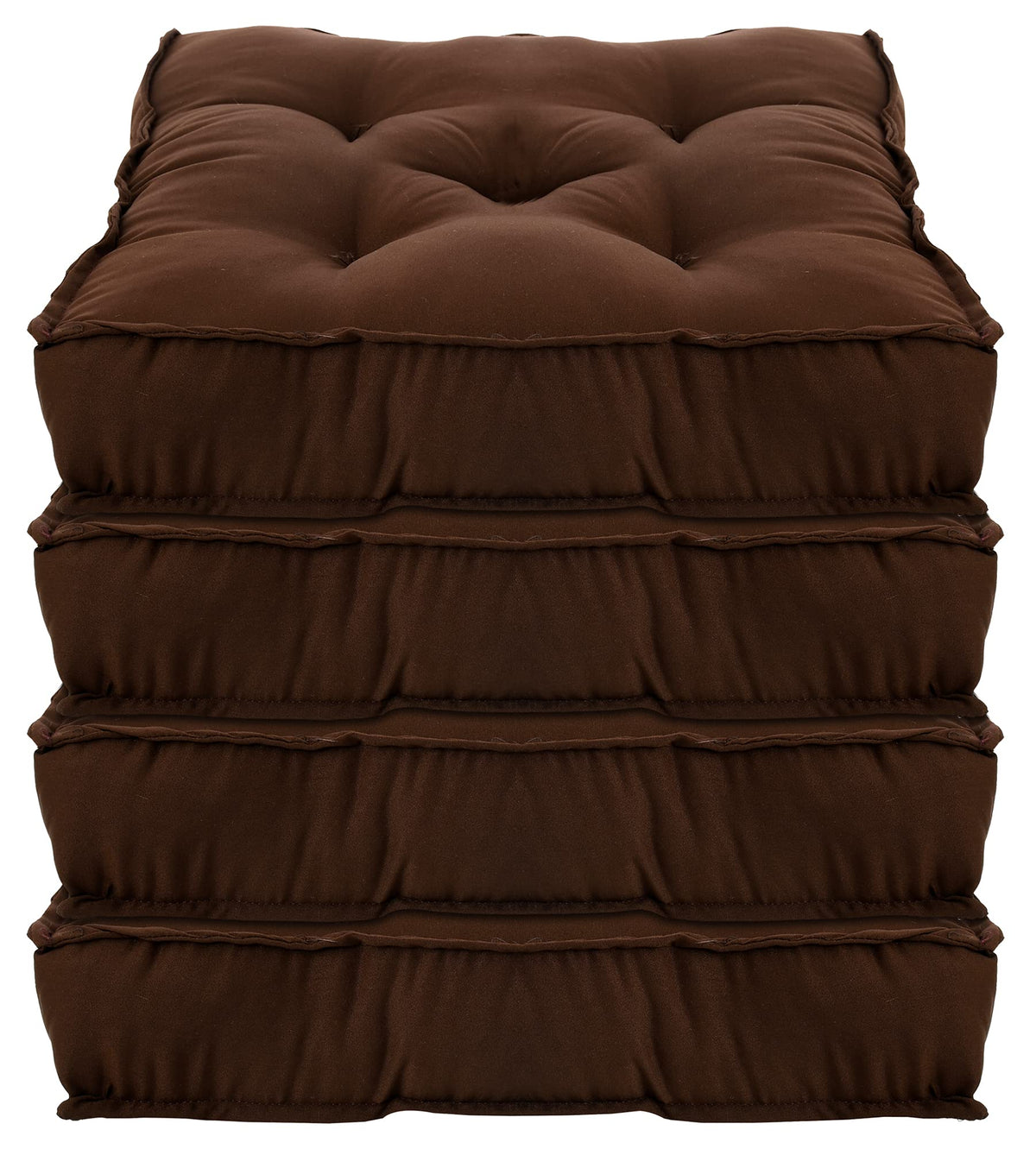 Kuber Industries Microfiber Chair Pad|Chair Cushion Pad for Office, Home|Sitting Cushion|Seat Cushion for Chair|Pack of 4|Brown