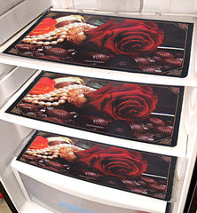 Kuber Industries PVC 6 Pieces Reversible Fridge Drawer Mats (Multi) -CTKTC07109