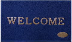 Kuber Industries PVC Anti Skid Welcome Door Mat (Blue)-CTLTC11177