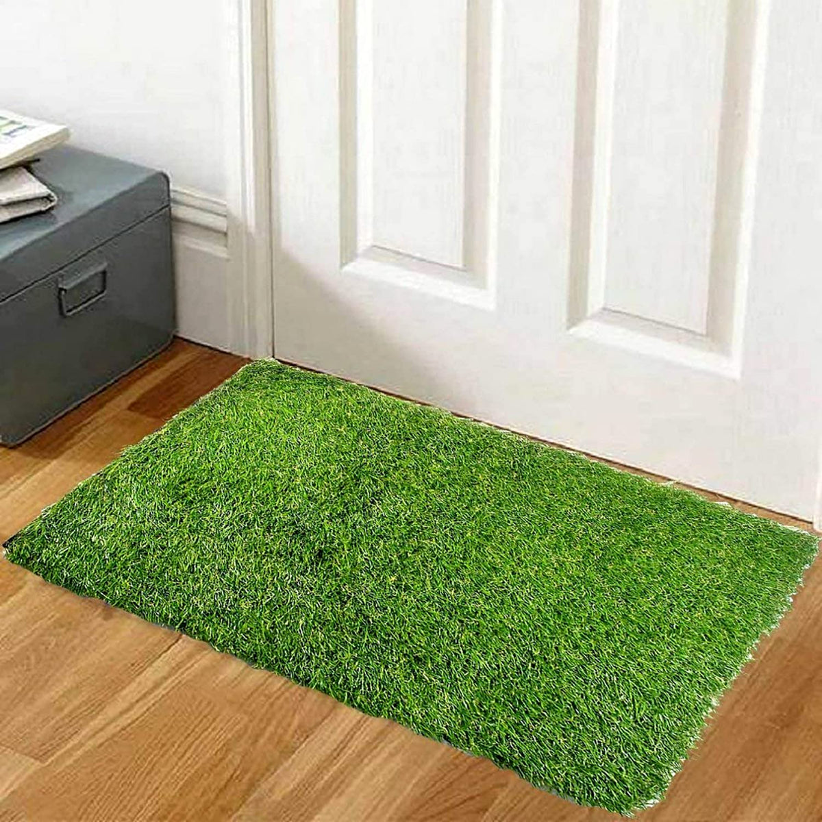 Kuber Industries PVC 45 MM Artificial Grass Door Mat - 40"x 24", Green (VAGRASS0507_3)