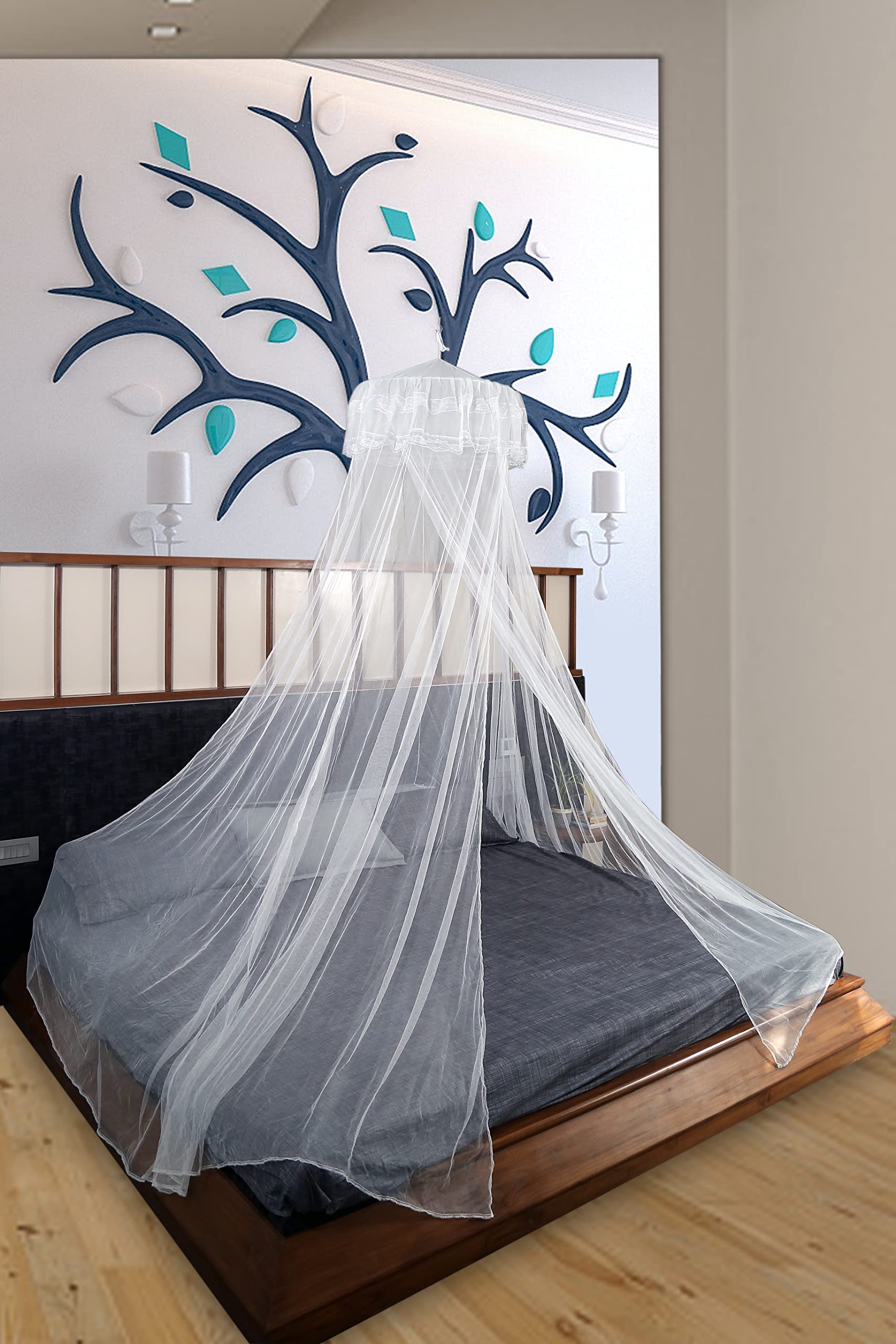 machardani stand wali foldeble mosquito net polyester for double bed