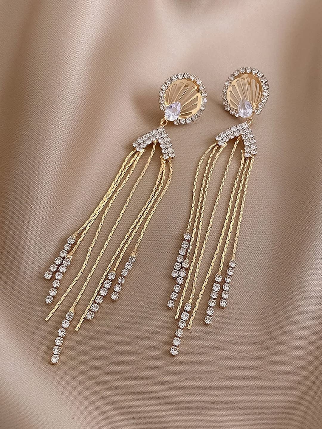Earrings Hanging Chain Emerald Juju Joy | PropShop24