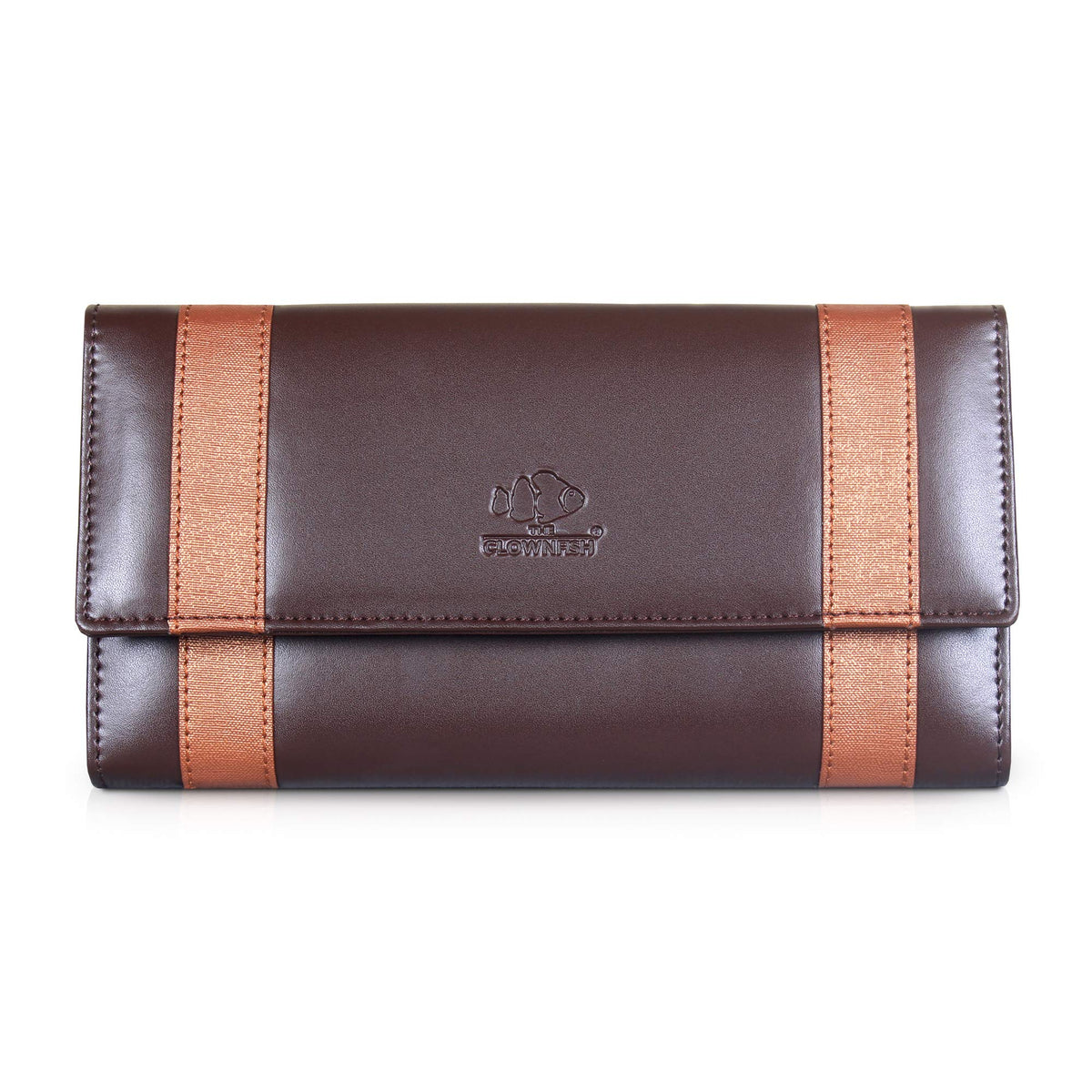 The Clownfish Veronica Womens Wallet/Purse/Clutch (Chocolate Brown)