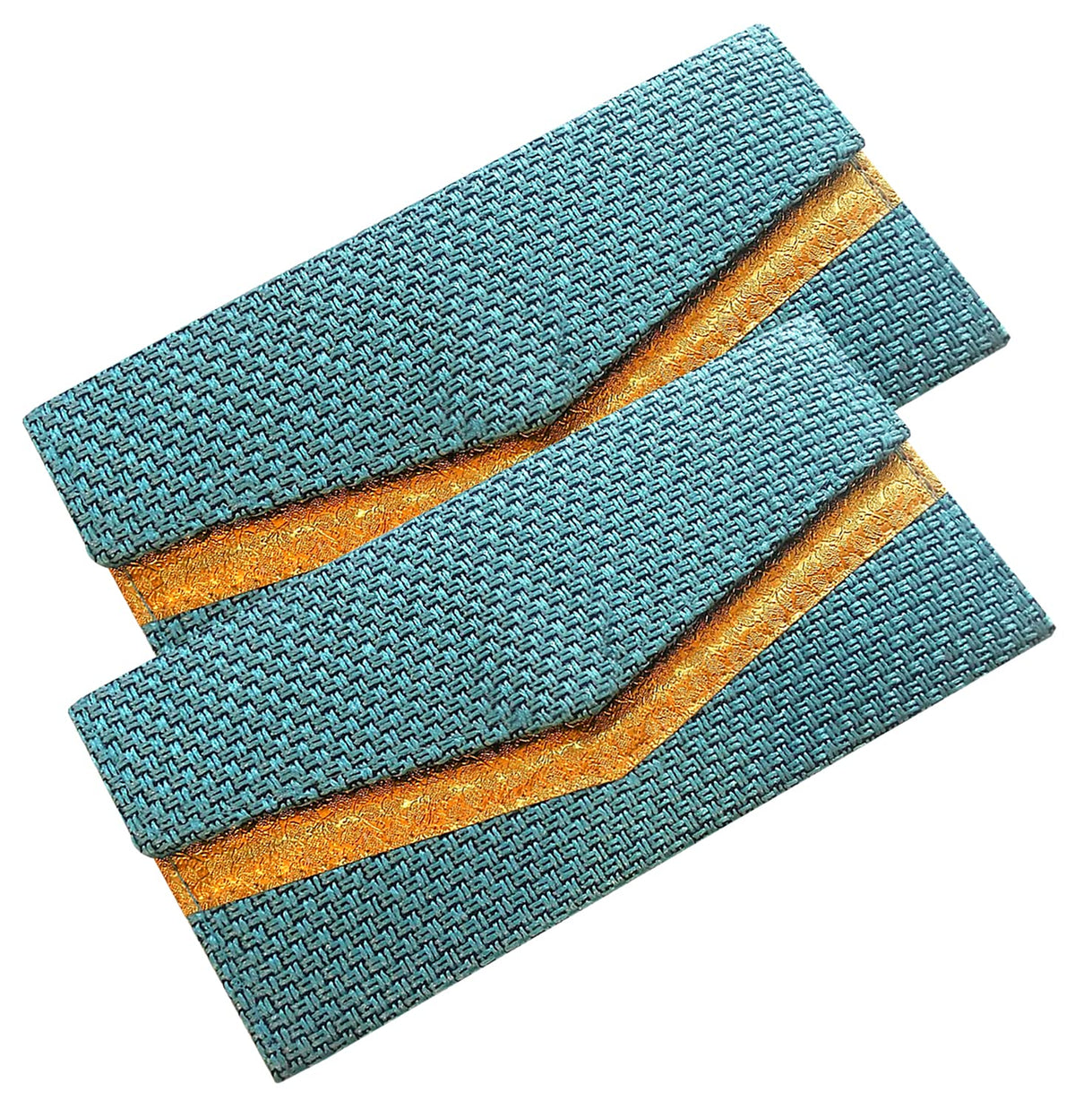 Kuber Industries Premium Shagun Gift Envelopes for Weddings & Special Occasion With Magnetic Button -Pack of 2 (Blue) (HS39KUBMART021894)