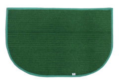 Heart Home D-Shape Durable Microfiber Door Mat, Heavy Duty Doormat,(14'' x 23'', Green)-HEART12159, Standard