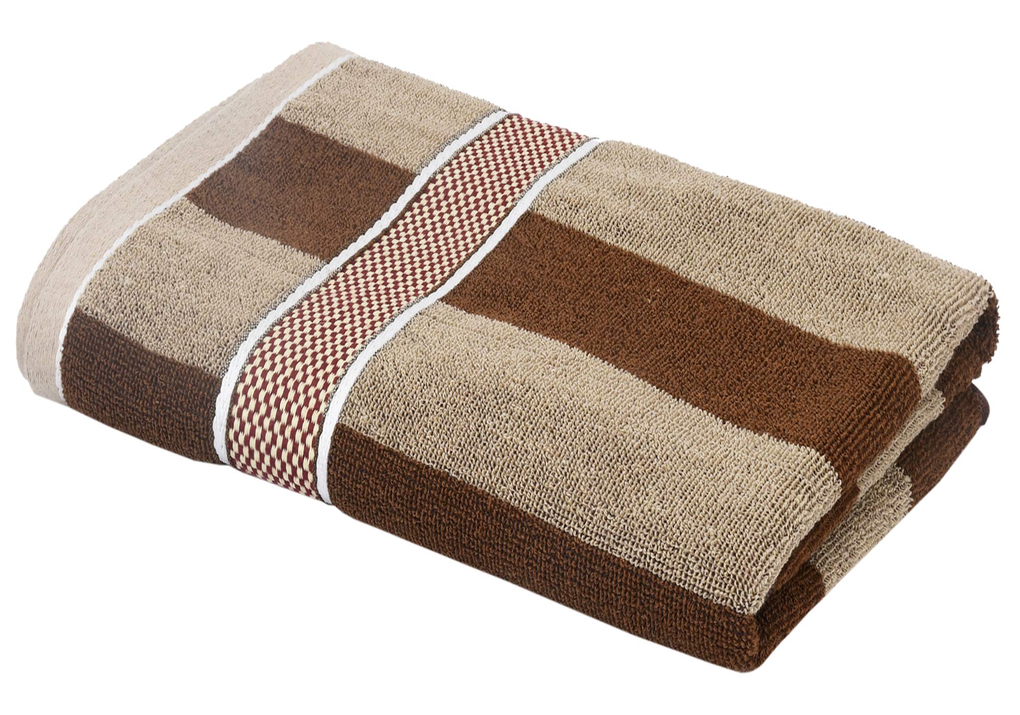 Kuber Industries Cotton 4 Pieces Bath Towel Super Soft, Fluffy, and Absorbent, Perfect for Daily Use 100% Cotton Towels, 500 GSM (Brown)-KUBMART11602, Standard