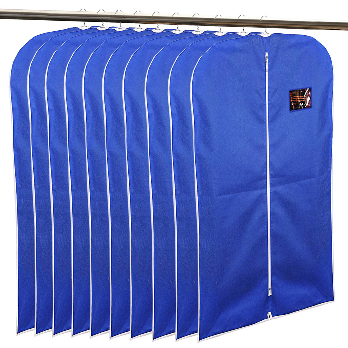 Kuber Industries Non- Woven 10 Pieces Hanging Garment Cloth/Coat Cover for Kids (Blue) - CTKTC30941