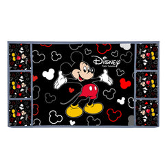 Kuber Industries Disney Mickey Print Silk Special Long Crush Fridge/Refrigerator Top Cover, Black-KUBMART010084