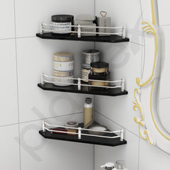 Buy Plantex Premium Black Glass Corner Shelf for Bathroom/Wall