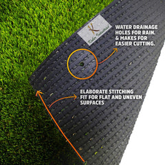 Kuber Industries 35 MM Artificial Grass Mat for Balcony Or Doormat, Artificial Grass (18" X 36") Green-KUBMART11785