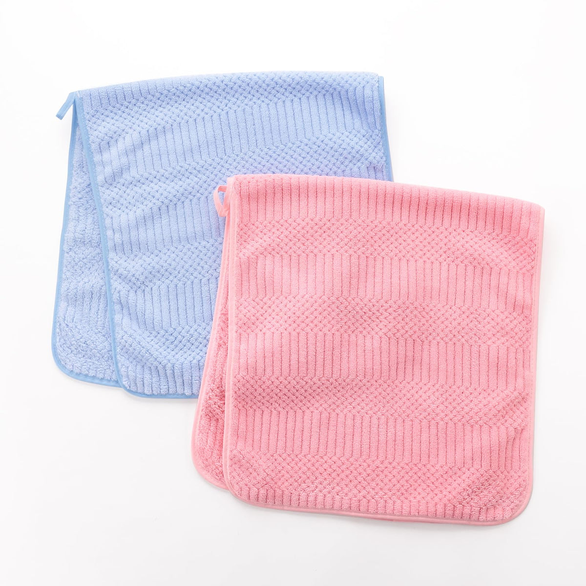 Homestic 2 Piece Hand Towel Set|280 GSM|Gtm & Workout Towels|Super Absorbent & Antibacterial Treatment|Small Size, Travel Friendly (Blue & Pink)