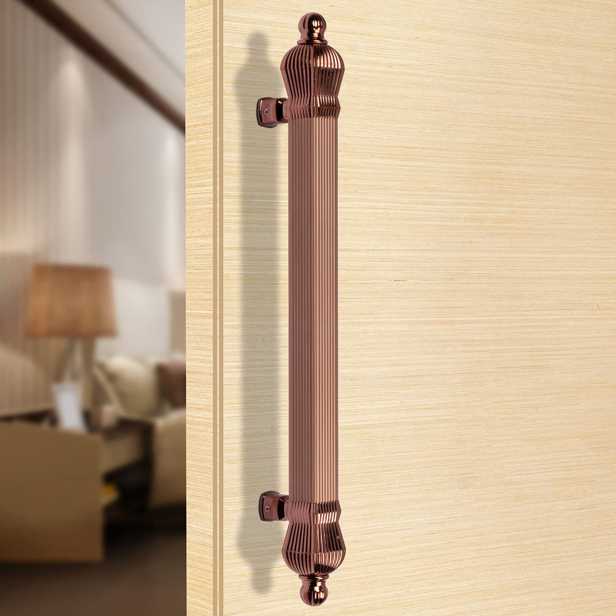Plantex Taj Heavy Duty Door Handle/Door & Home Decor/17-inches Main Door Handle/Door Pull Push Handle - Pack of 1 (319-PVD Rose Gold Finish)