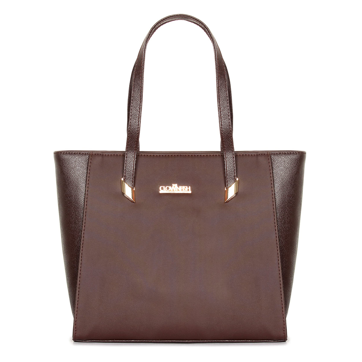 The Clownfish Hershey Faux Leather Handbag for Women (Chocolate Brown)