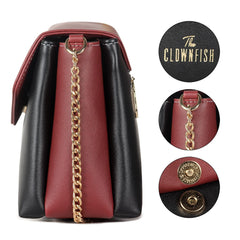 The Clownfish Annabelle Handbag for Women Office Bag Ladies Shoulder Bag Tote for Women College Girls (Maroon)